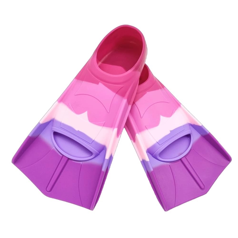 Kids Swim Fins,Comfortable Silicone Flippers for Swimming and Diving